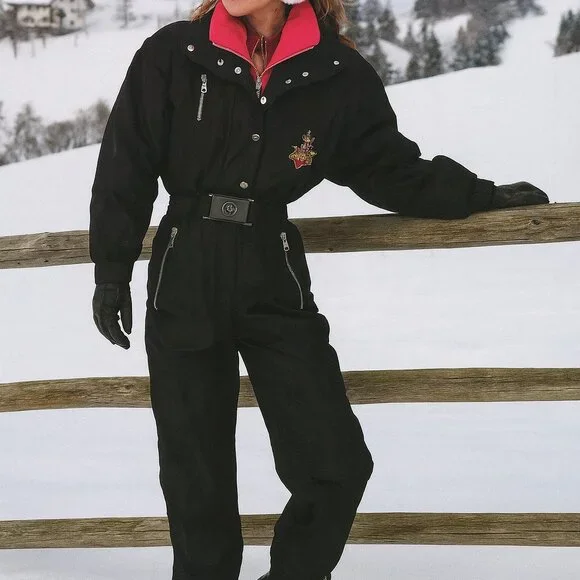 Bogner Luxury Retro Vintage 80s 90s Skiwear Ski Suit Two Piece Snowsuit Black S - Picture 12 of 12